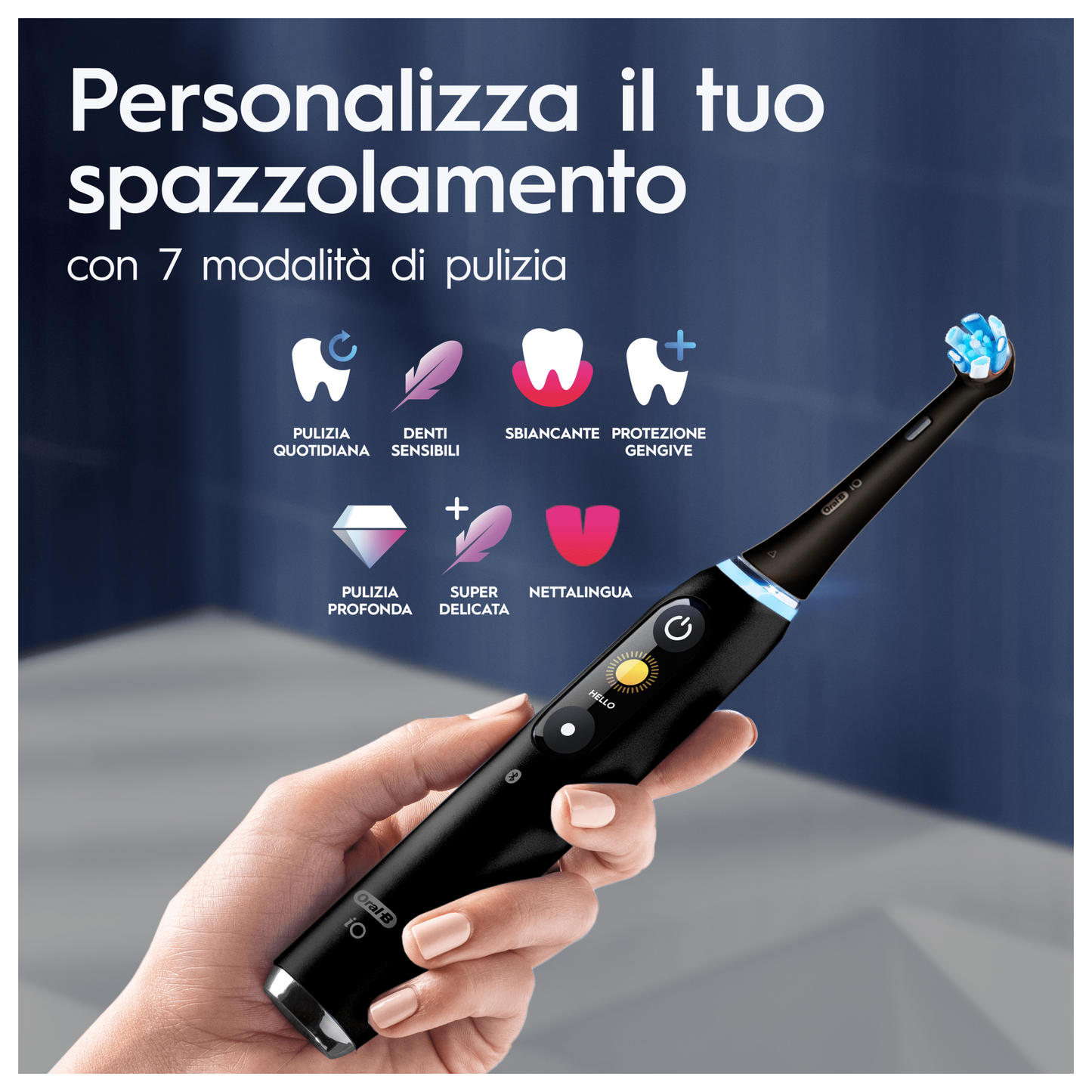 Oral-B Spazzolino Elettrico iO 9 Nero, 2 Testine, 1 Custodia Da Viaggio + Oral-B Dentifricio Pro-Expert Advanced Pulizia Profonda (Prevenzione Per 24 Ore)
