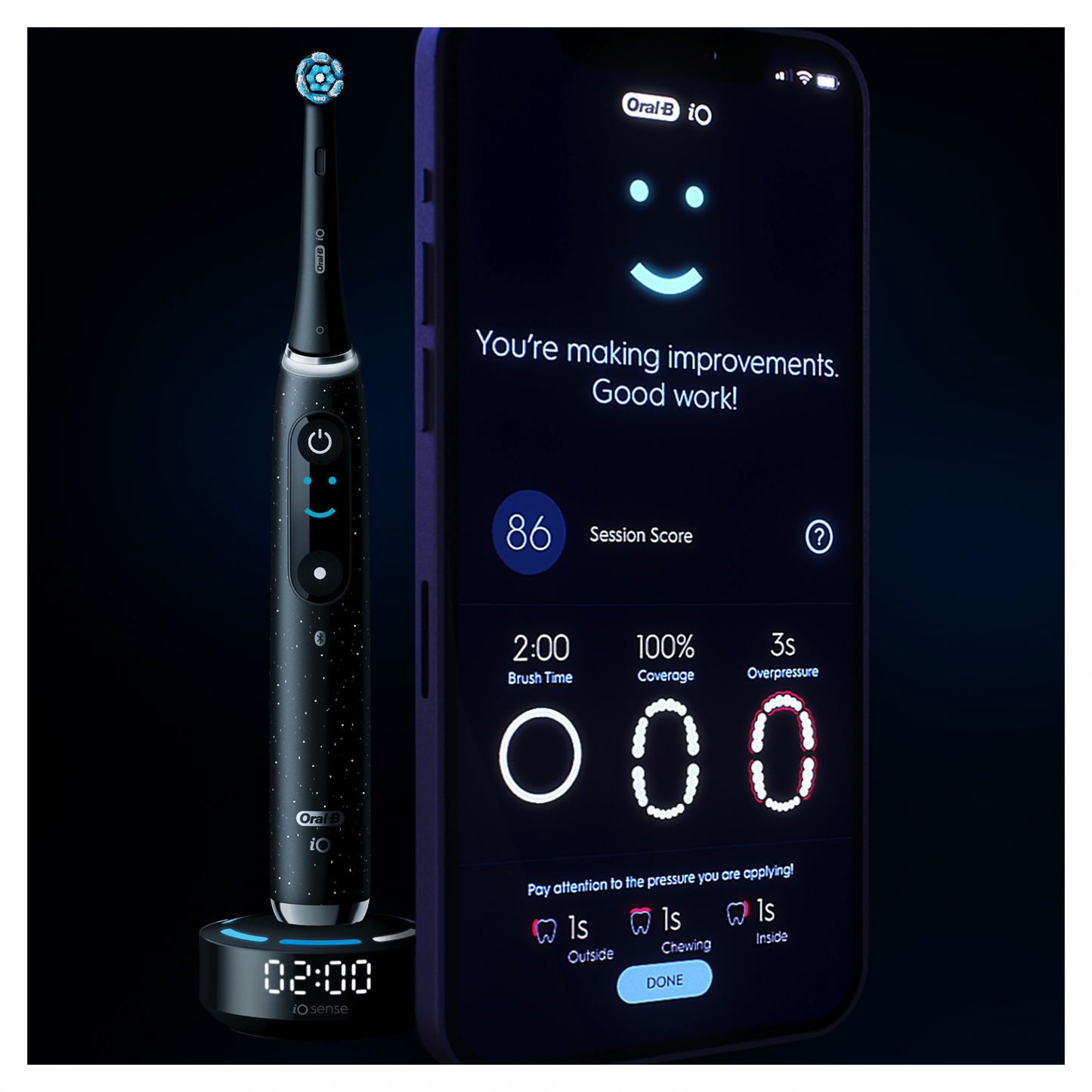 Oral-B Spazzolino Elettrico iO 10 Nero + Oral-B Dentifricio Gengive & Smalto 75ml