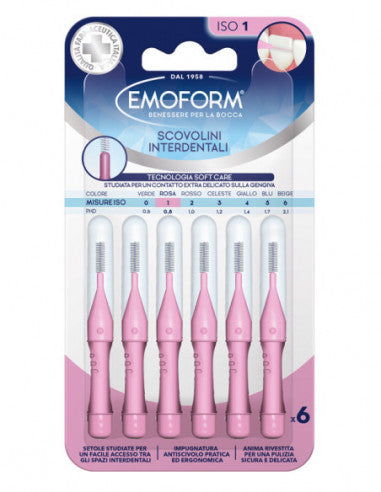 Emoform Iso 1 Pink Interdentalbürste 6 Stück