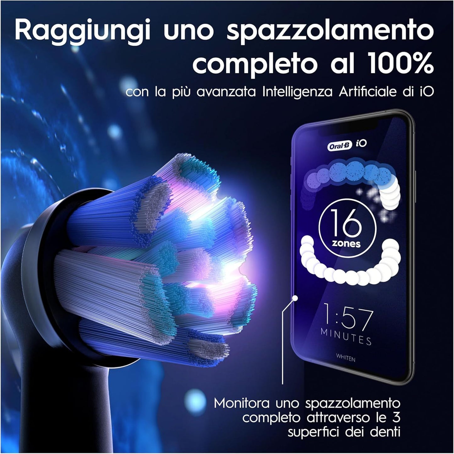 Oral-B Spazzolino Elettrico Duo Pack iO 10 Nero & Bianco, 2 Testine, 2 Custodie Da Viaggio + Oral-B Dentifricio Pro-Expert Advanced Pulizia Profonda (Prevenzione Per 24 Ore)