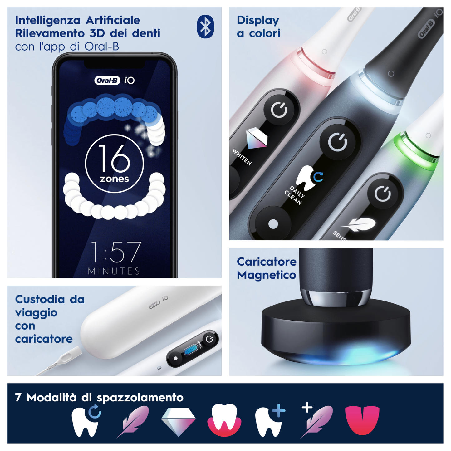 Oral-B iO 9S Electric Toothbrush Black, 2 Heads, 1 Travel Case + Oral-B Pro-Expert Advanced Extra Whitening Toothpaste (24 Hour Prevention)