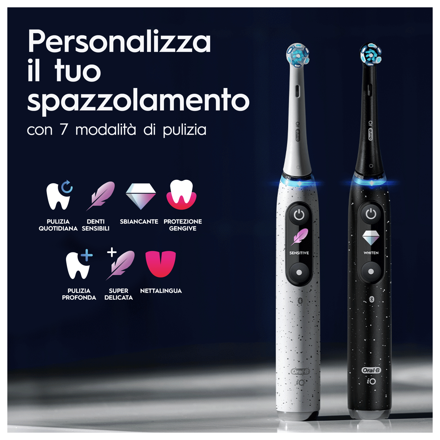 Oral-B iO 10 Electric Toothbrush White, 1 Head, 1 Travel Case + Oral-B Pro-Science Advanced Toothpaste Regenerates Enamel Whitening Gentle