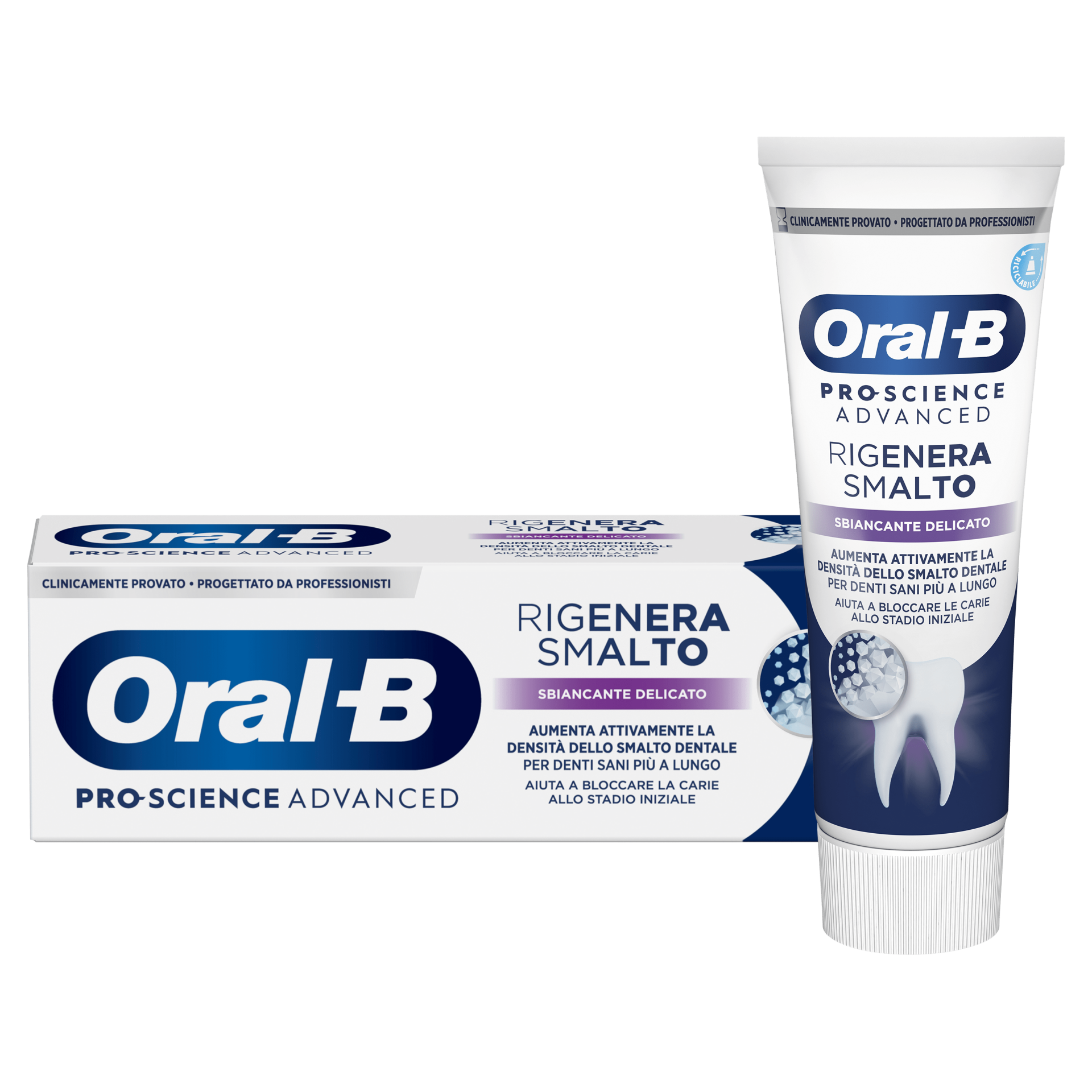 Oral-B Spazzolino Elettrico iO 10 Nero, 1 Testina, 1 Custodia Da Viaggio+ Oral-B Dentifricio Pro-Science Advanced Rigenera Smalto Sbiancante Delicato