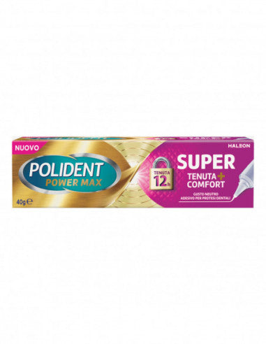 Polident Power Max Super Hold + Comfort Zahnprothesen-Haftcreme, 40 g