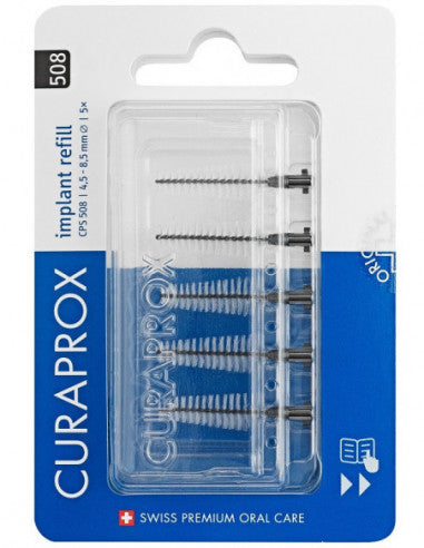 Curaprox Cps 505 Implant Refill 5 Cleaners Black