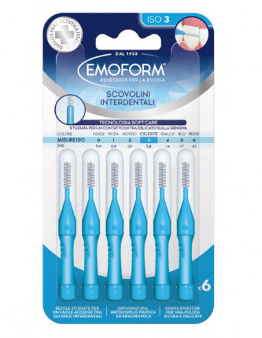 Emoform Iso 3 Hellblau Interdentalbürste 6 Stück