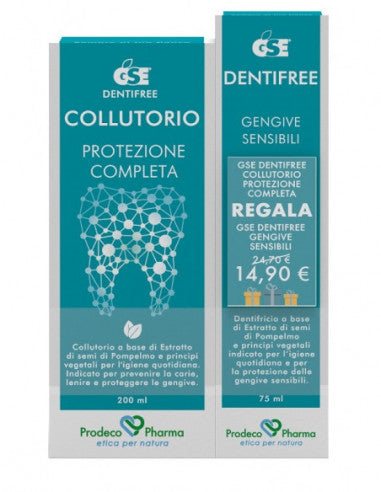 Gse Dentifree Mouthwash Gives Sensitive Gums 200 Ml + 75 Ml