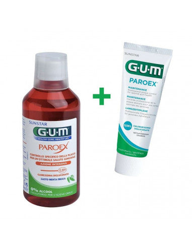 GUM BUNDLE PACK PAROEX 0,20 COLLUTORIO + DENTIFRICIO
