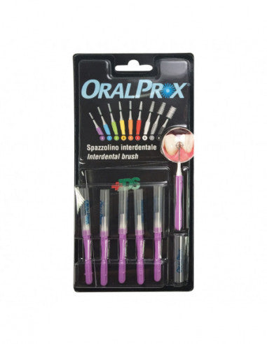 Oralprox Blister of 6 Interdental Brushes Size 0 Color Purple