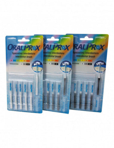 Oralprox Blister of 6 Interdental Brushes Size 6 White Color