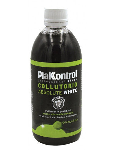 Plakkontrol Absolute White Mundwasser Schwarz 500 ml