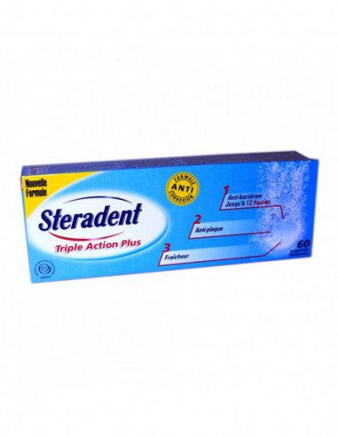 Steradent Triple Action Plus 60 Reinigungstabletten