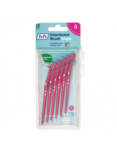 Tepe Angle Interdental Brush Pink 0.4mm 6 Pieces